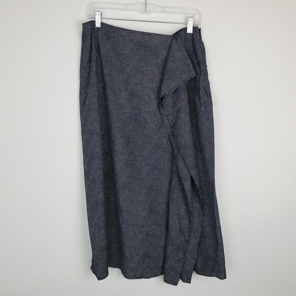 Equipment Climmie Skirt Eclipse Ruffle Midi Polka Dots Draped Split Boho Size XL - Picture 4 of 16